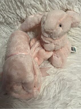 Jellycat Blush Pink Plush Bunny Stuffed Animal Lovey